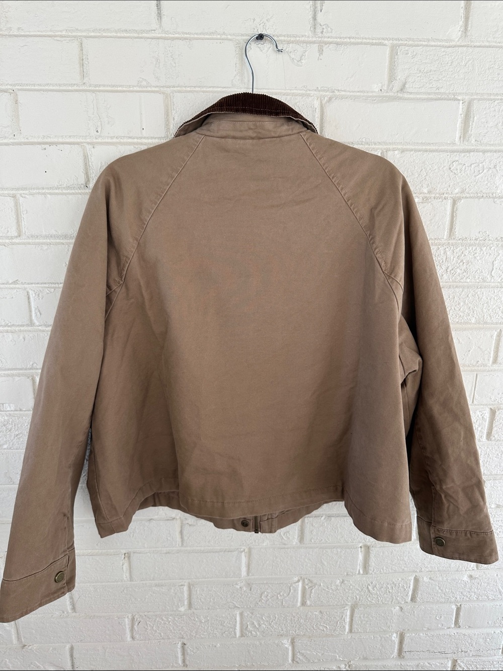 NWT Hunter Oversized Barn Chore Utility Jacket M Casual Tan Chocolate Brown - Picture 6 of 8
